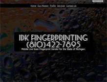 Tablet Screenshot of idkfingerprinting.com